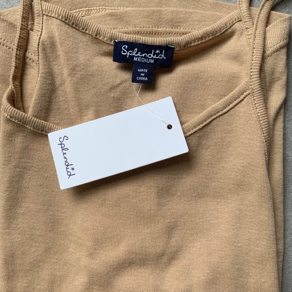 Splendid Tank Top Halter Tank Size Medium Neutral Beige $48 - Picture 4 of 11